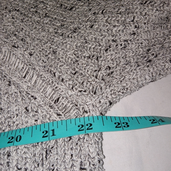 American Eagle Gray Speckled Pattern Open Cardigan Sweater Large - Picture 4 of 10